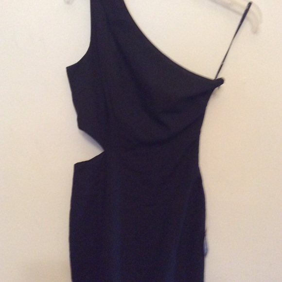 Forever 21  Stretch Cutout Bodycon Lil Black Dress - Picture 2 of 8